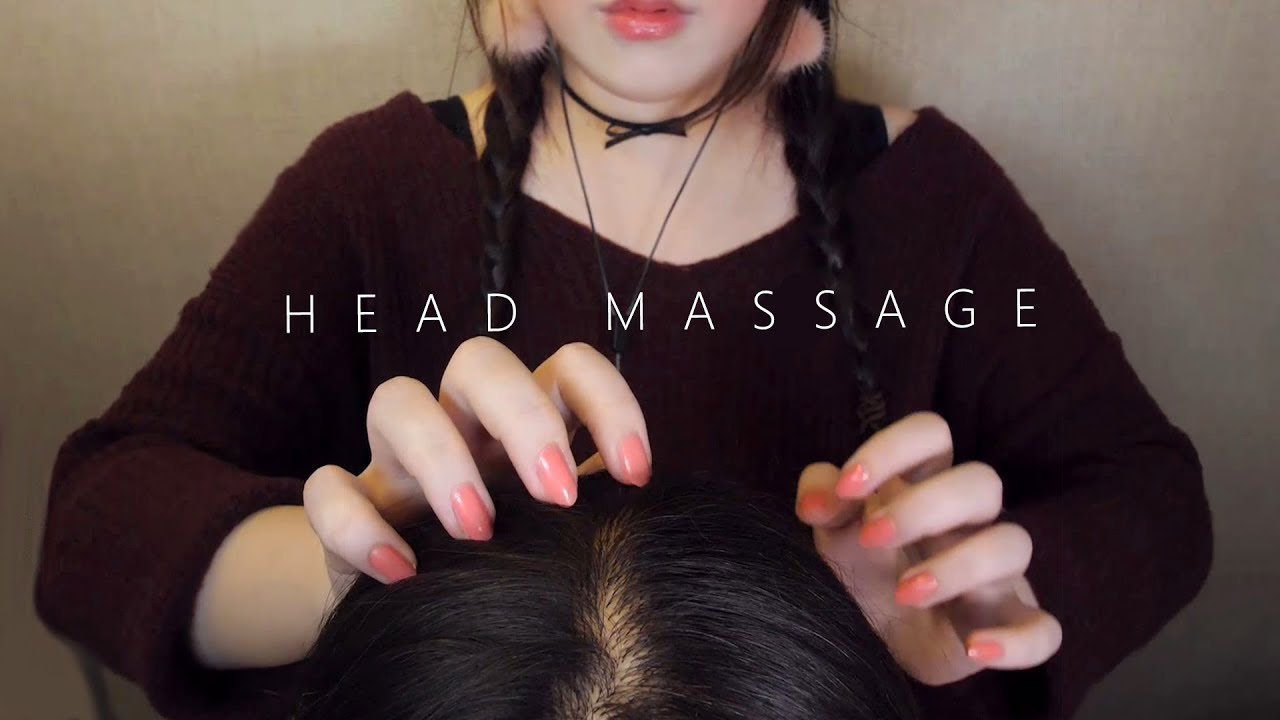 [PPOMO] 十种不同效果的头部按摩和用各种梳子刷头发的ASMR